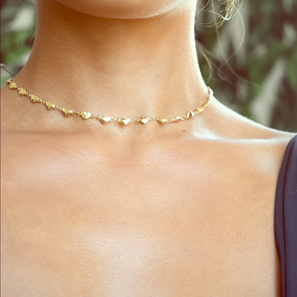 Dainty cute heart necklace brandy Melville